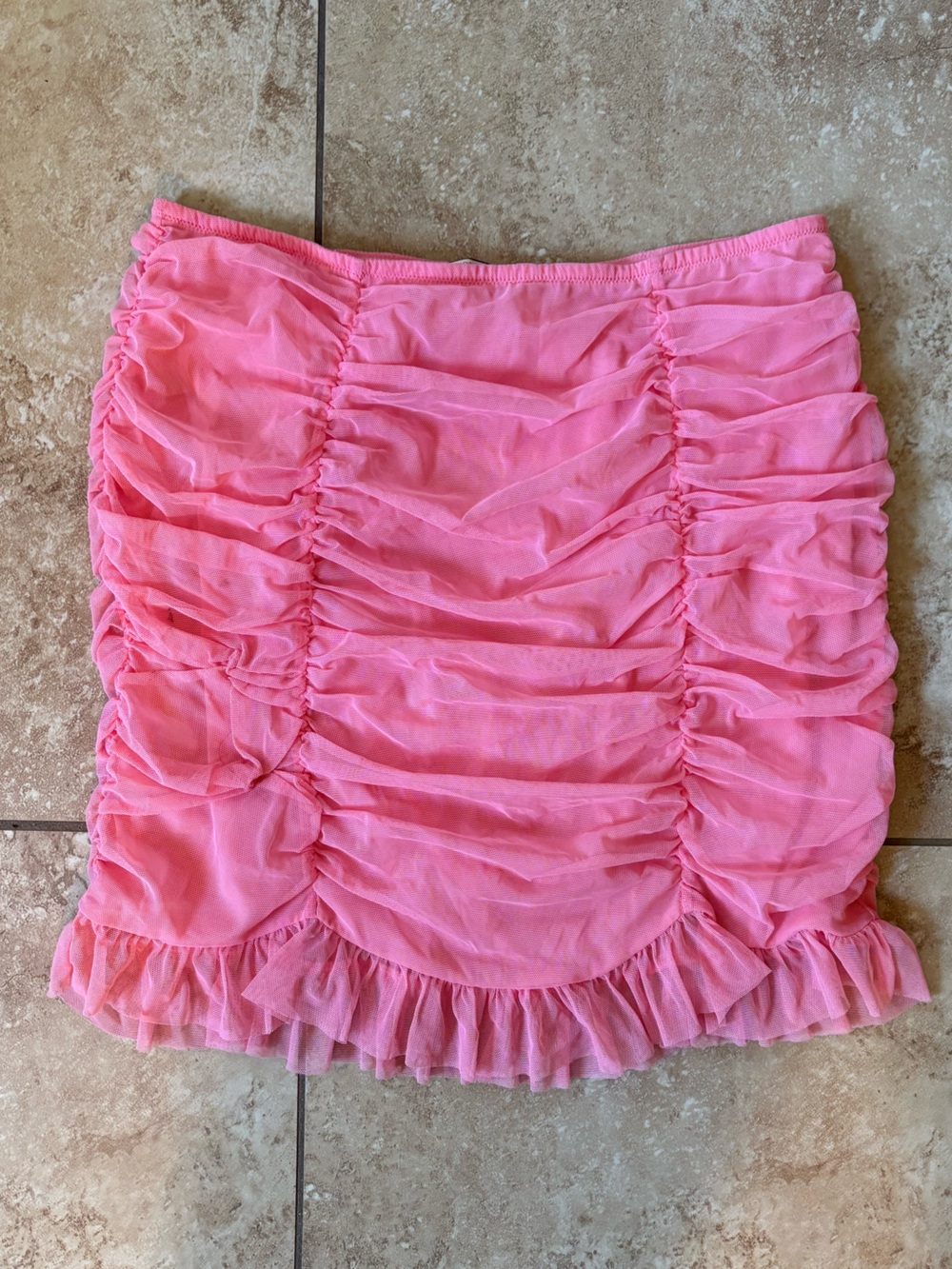 Victoria's Secret Pink Chiffon Ruffled Mini Skirt size M